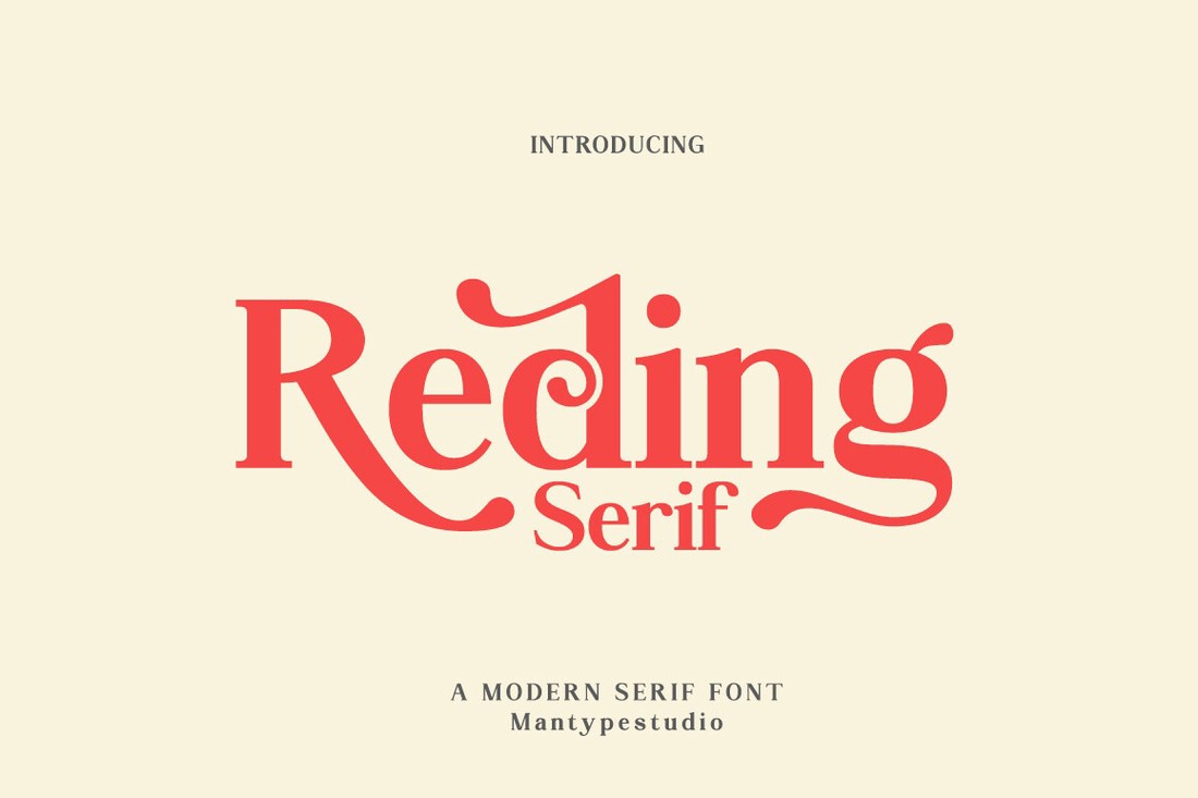 Ejemplo de fuente Reding Regular