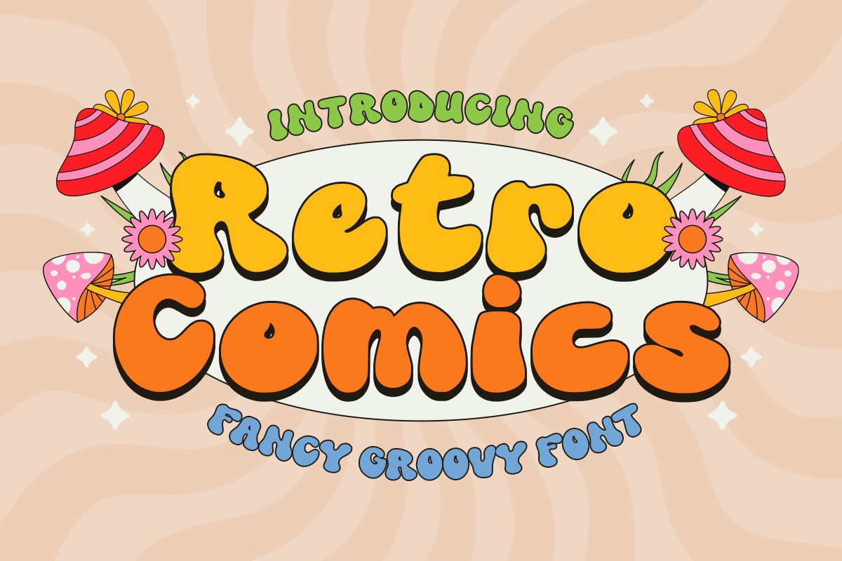 Ejemplo de fuente Retro Comics Regular