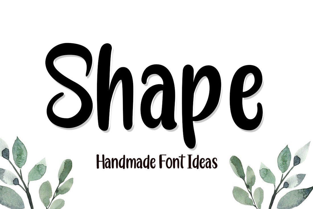 Ejemplo de fuente Shape Love Regular