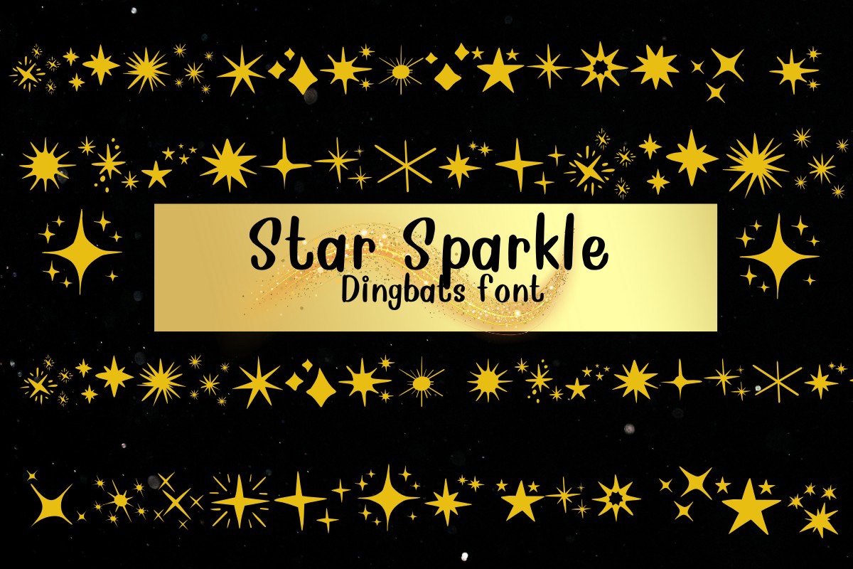 Ejemplo de fuente Star Sparkle Regular
