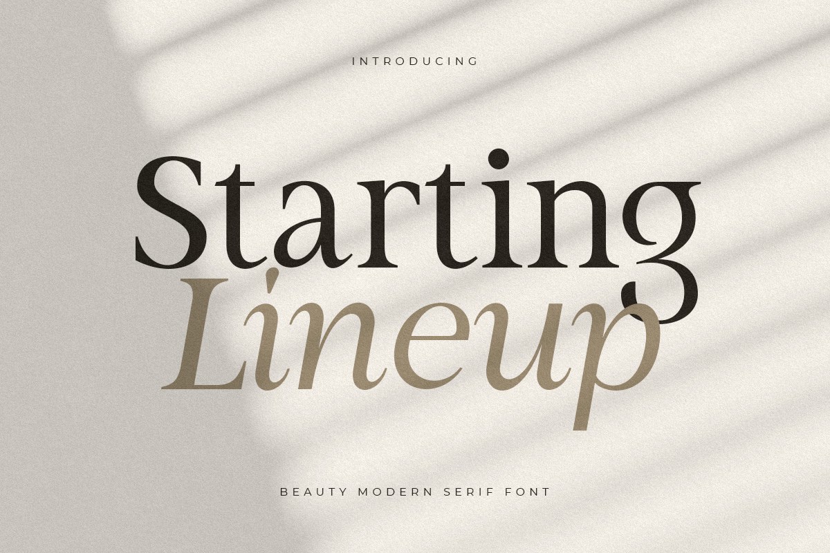 Ejemplo de fuente Starting Lineup Regular