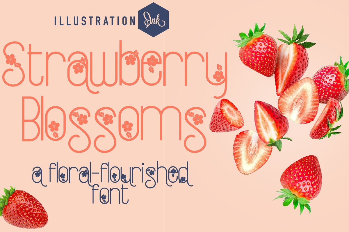 Ejemplo de fuente ZP Strawberry Blossoms Regular