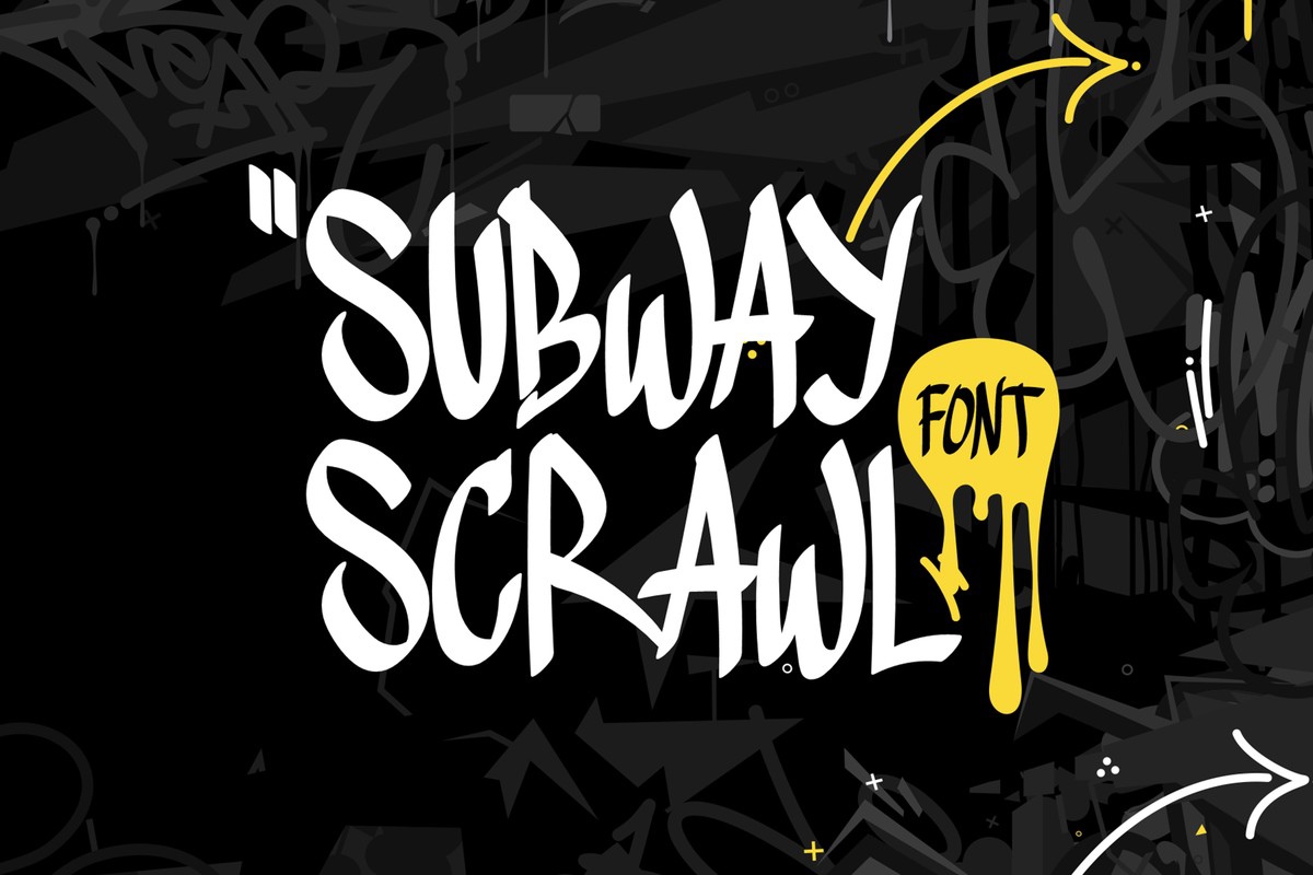 Ejemplo de fuente Subway Scrawl Regular