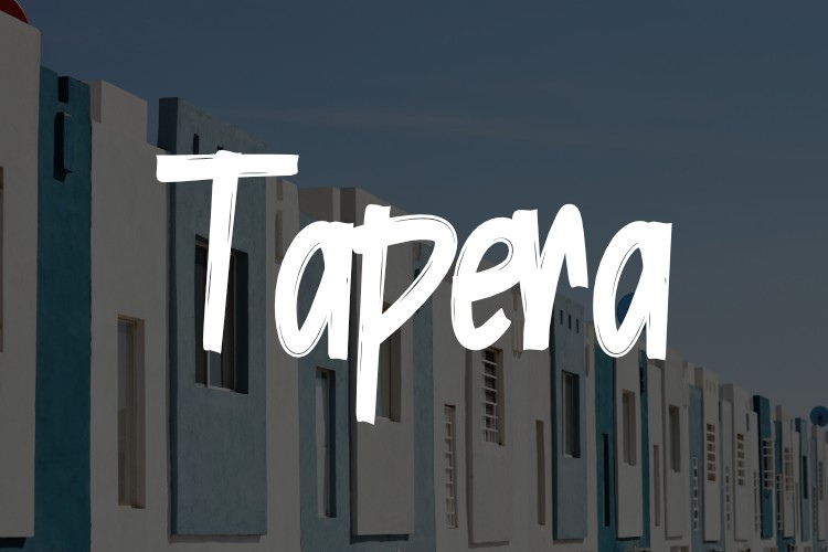 Ejemplo de fuente Tapera Regular