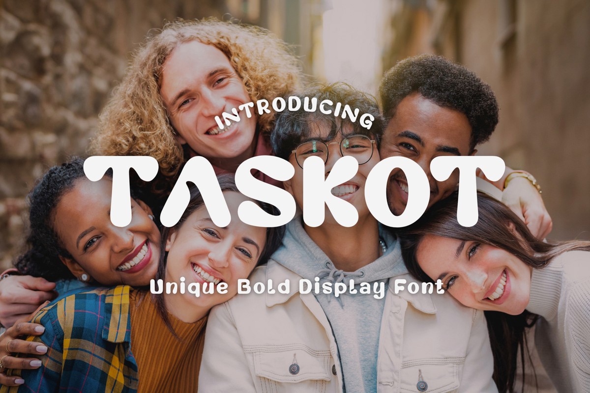 Ejemplo de fuente Taskot Regular
