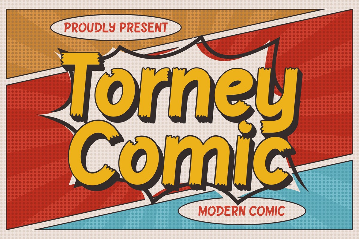 Ejemplo de fuente Torney Comic Regular