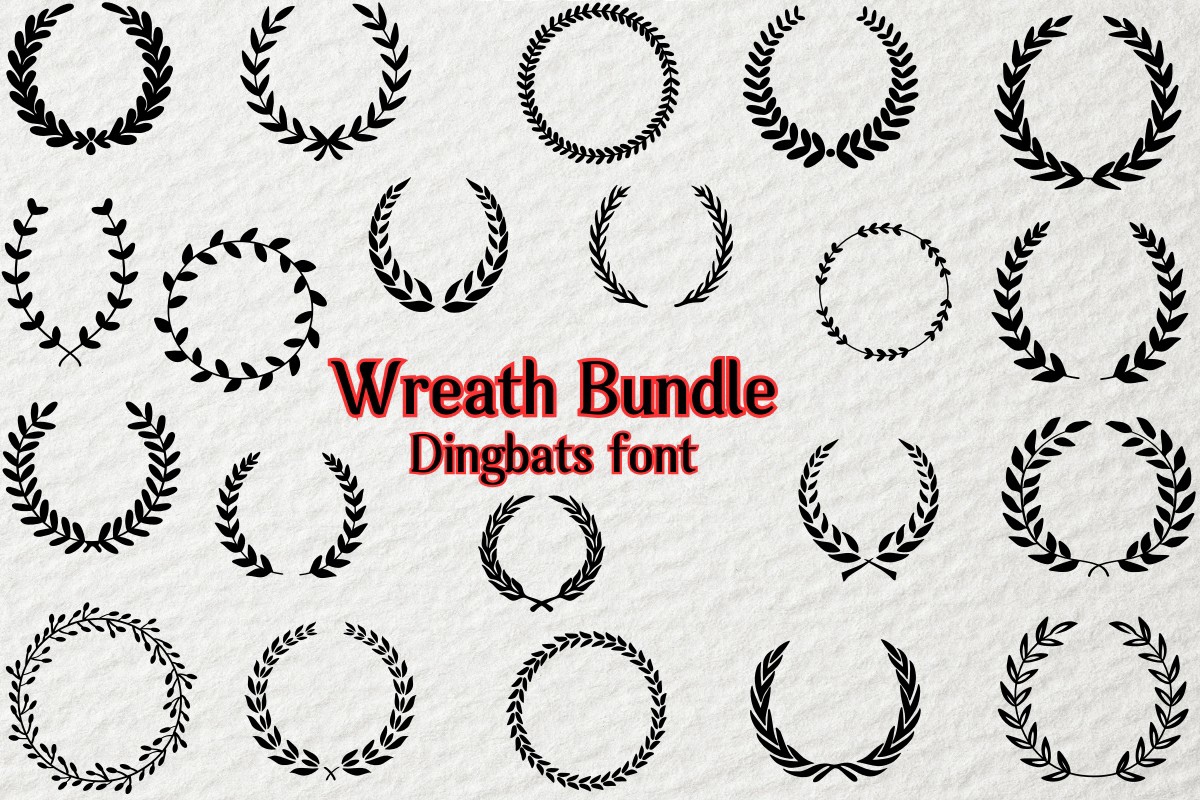 Ejemplo de fuente Wreath Bundle Regular