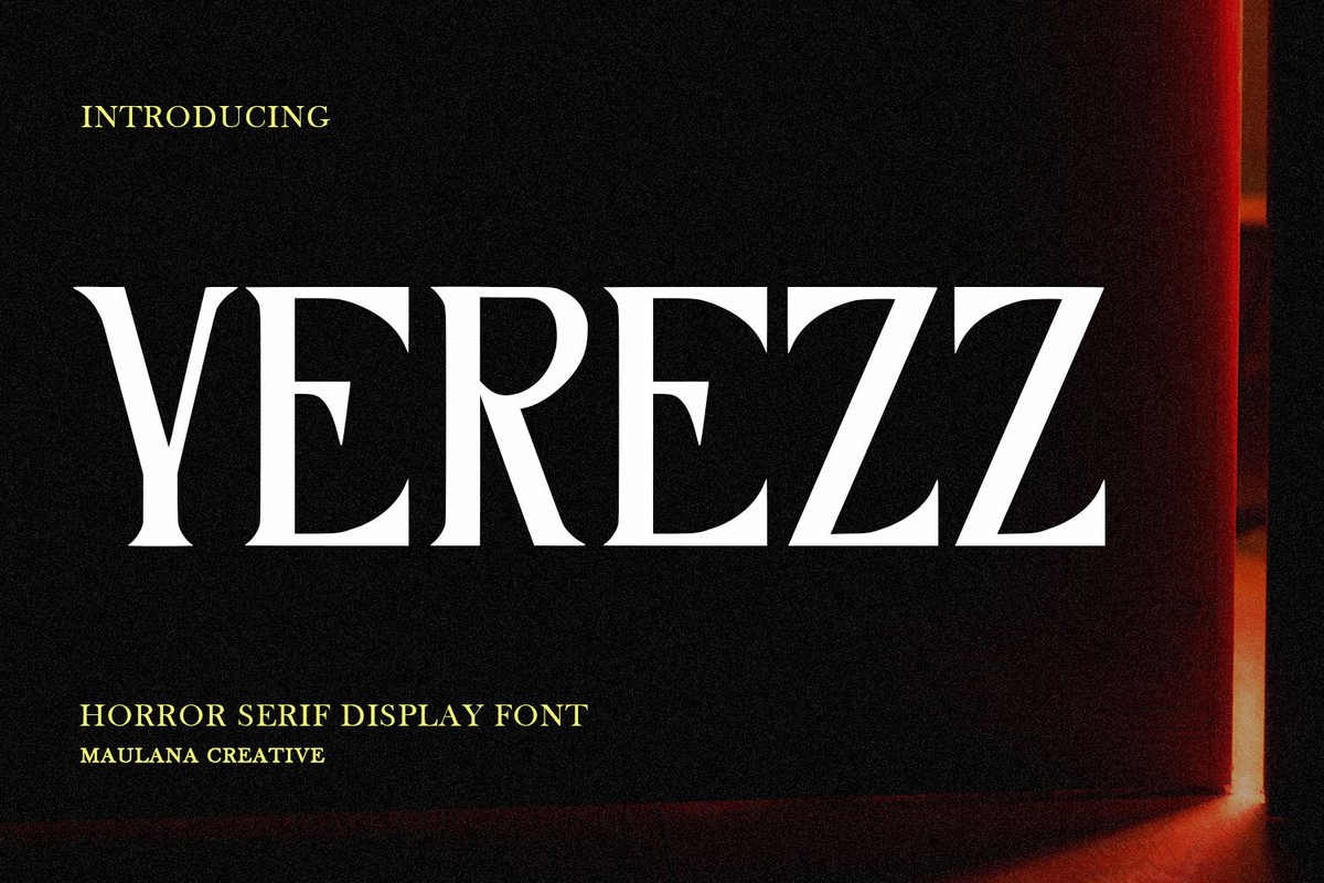 Ejemplo de fuente Yerezz Regular