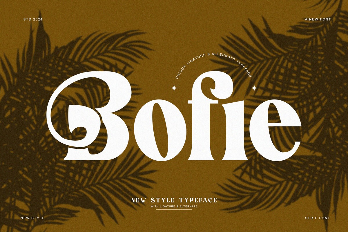 Ejemplo de fuente Bofie Regular