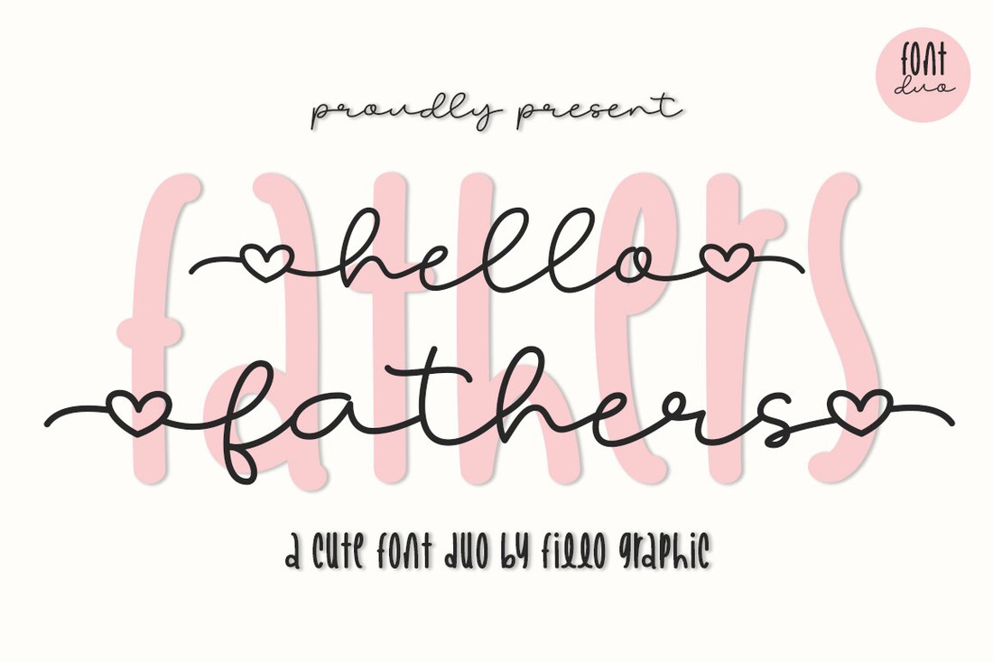 Ejemplo de fuente Hello Fathers Regular
