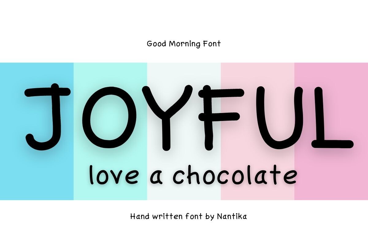 Ejemplo de fuente Joyful Regular
