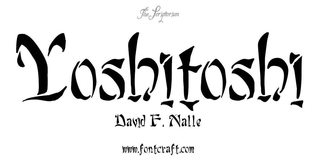 Ejemplo de fuente Yoshitoshi Regular