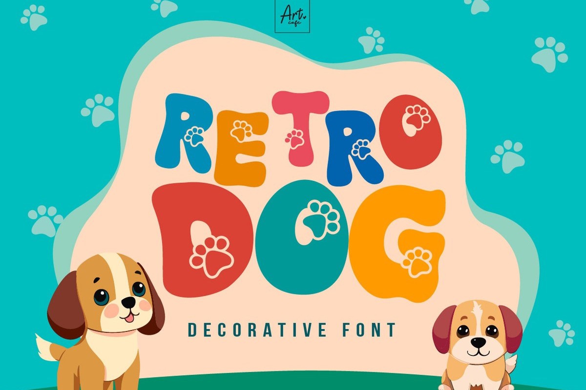 Ejemplo de fuente Retro Dog Regular