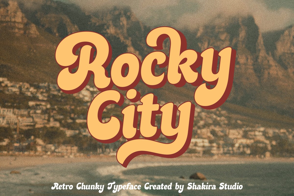 Ejemplo de fuente Rocky City Regular