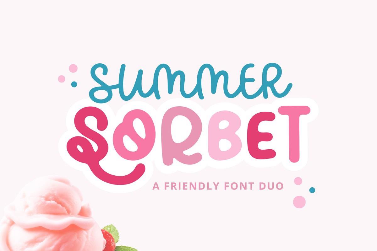 Ejemplo de fuente Summer Sorbet Regular