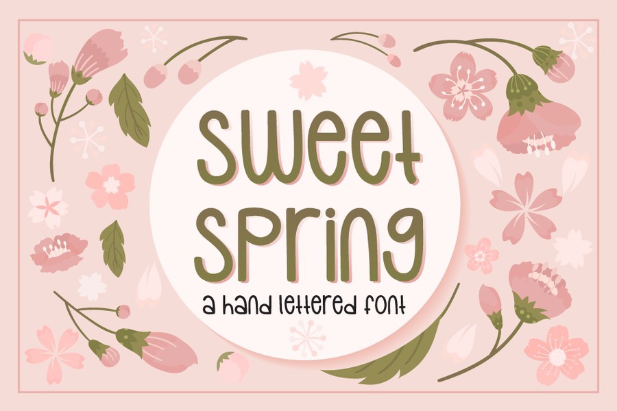 Ejemplo de fuente Sweet Spring Regular