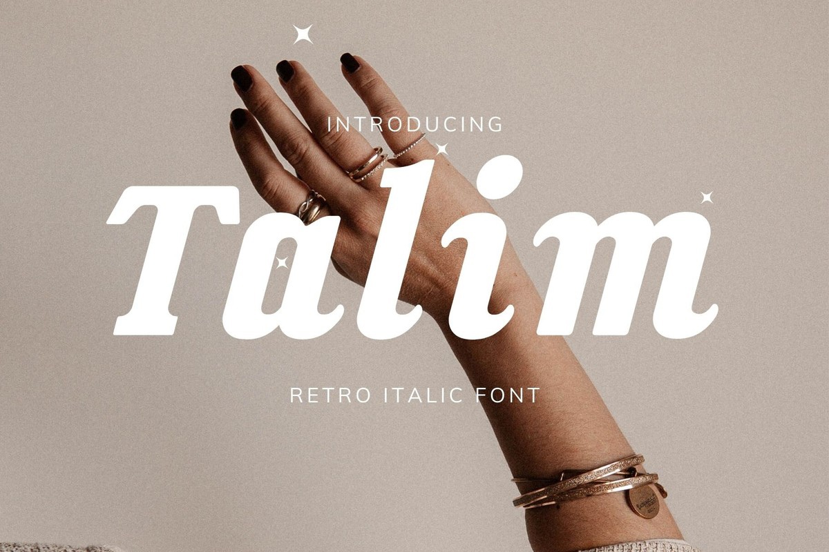 Ejemplo de fuente Talim Italic