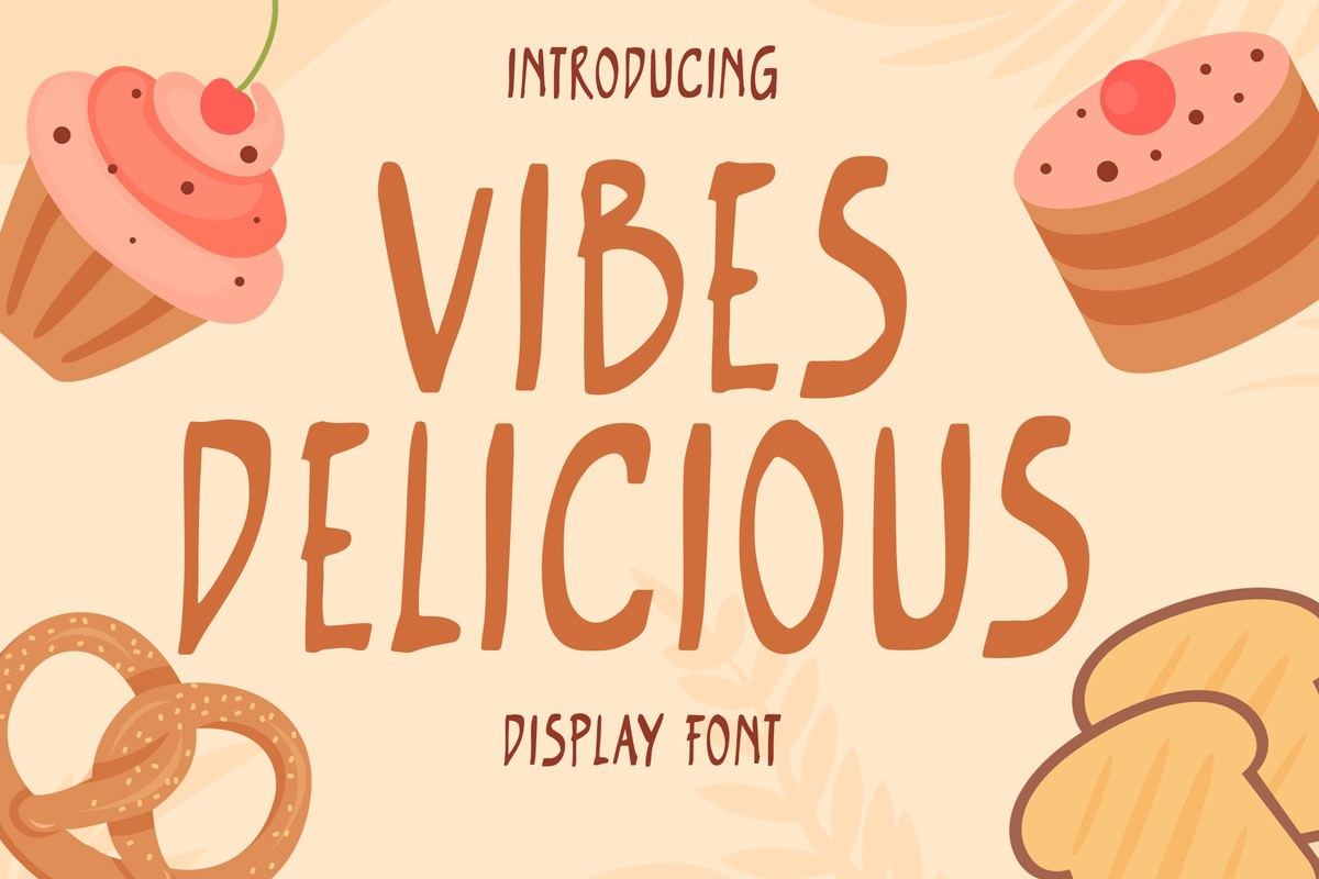 Ejemplo de fuente Vibes Delicious Regular