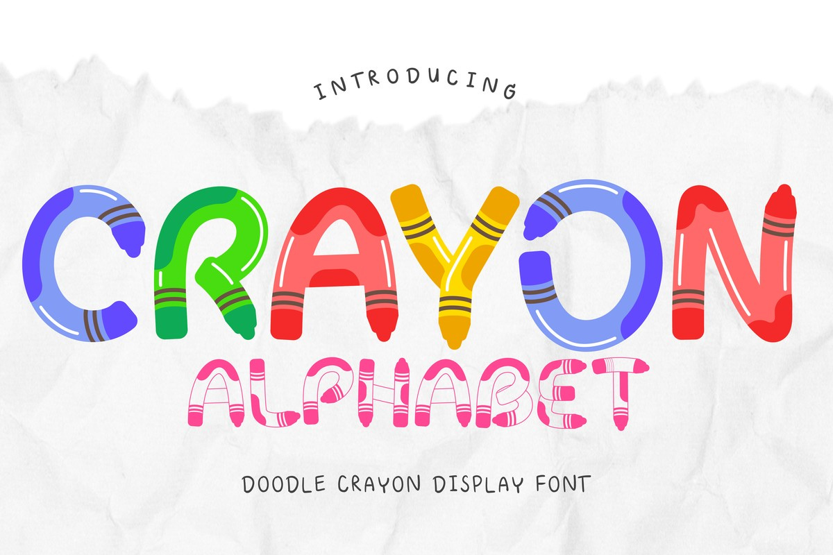 Ejemplo de fuente Crayon Alphabet Bold
