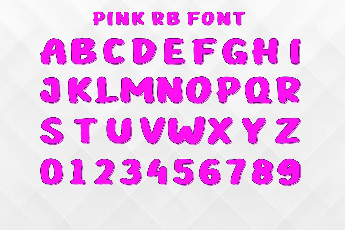 Ejemplo de fuente Pink RB Regular