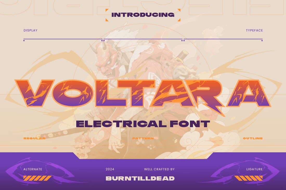 Ejemplo de fuente Voltara Semi Bold
