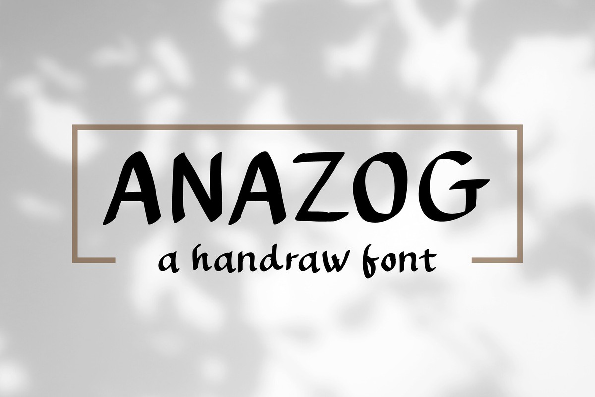 Ejemplo de fuente Anazog Regular