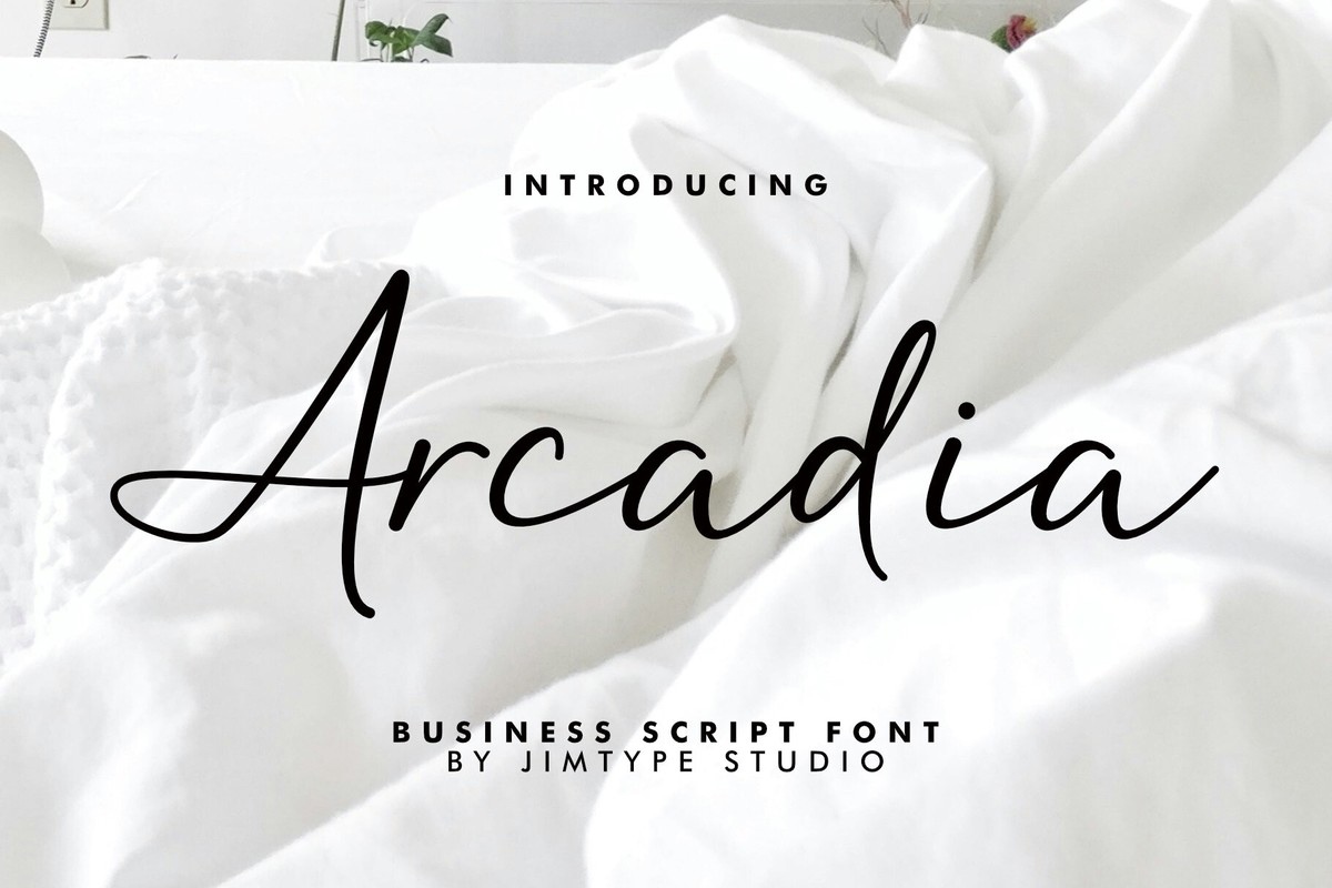 Ejemplo de fuente Arcadia Script Regular