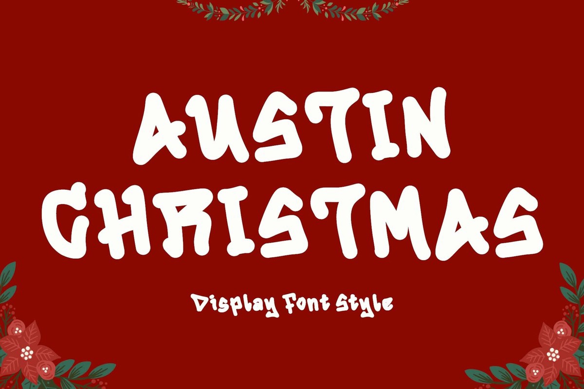 Ejemplo de fuente Austin Christmas Regular