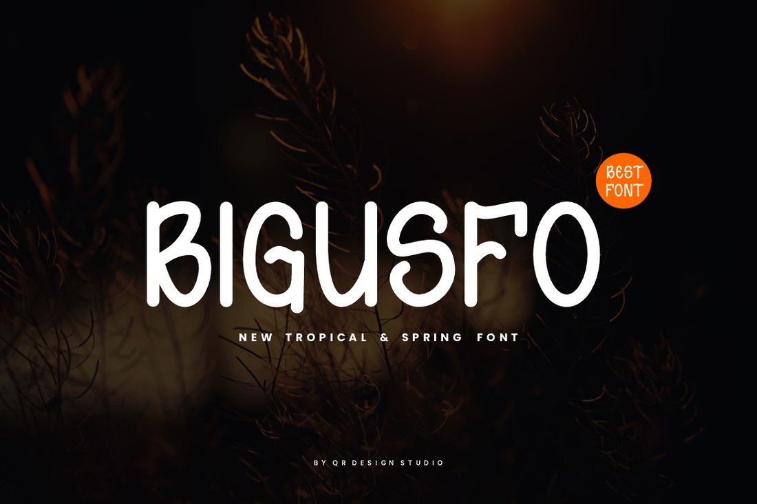 Ejemplo de fuente Bigusfo Regular