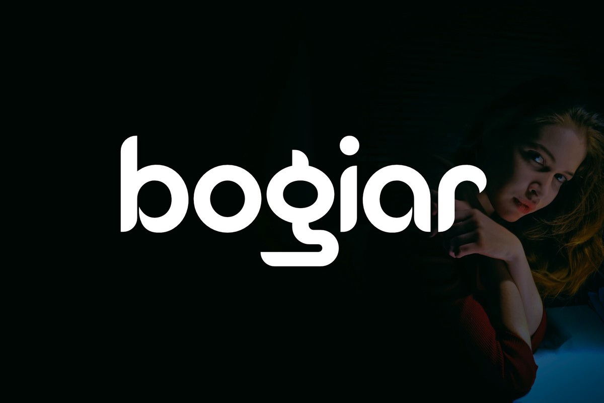 Ejemplo de fuente Bogiar Regular