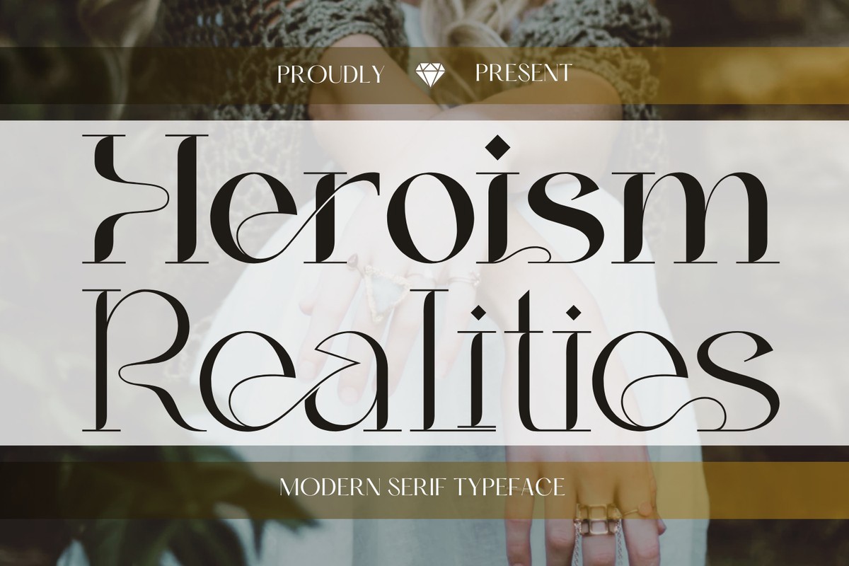Ejemplo de fuente Heroism Realities Light