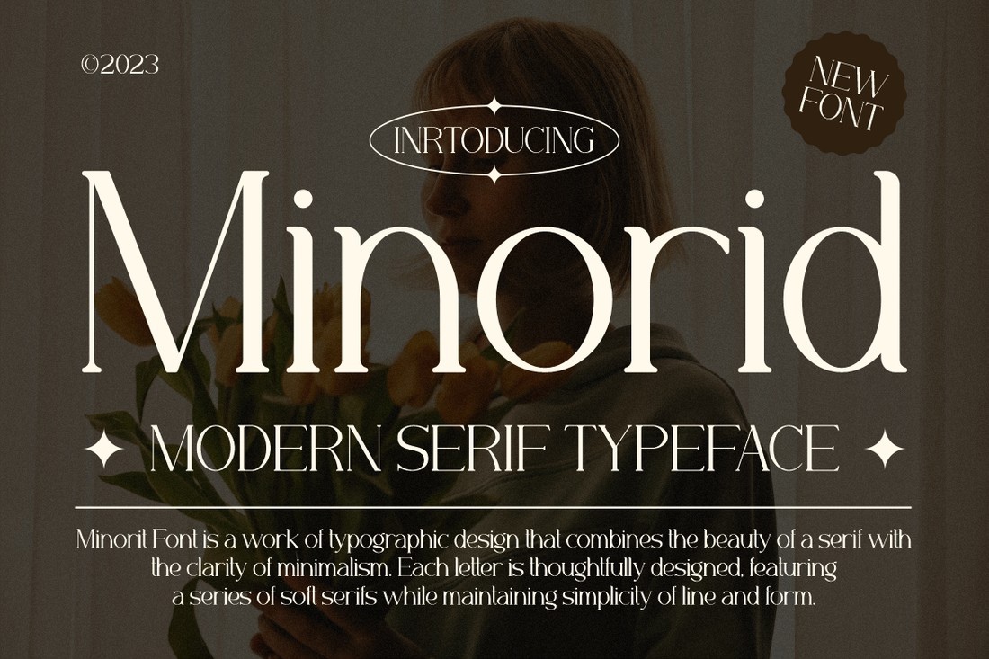 Ejemplo de fuente Minorid Regular