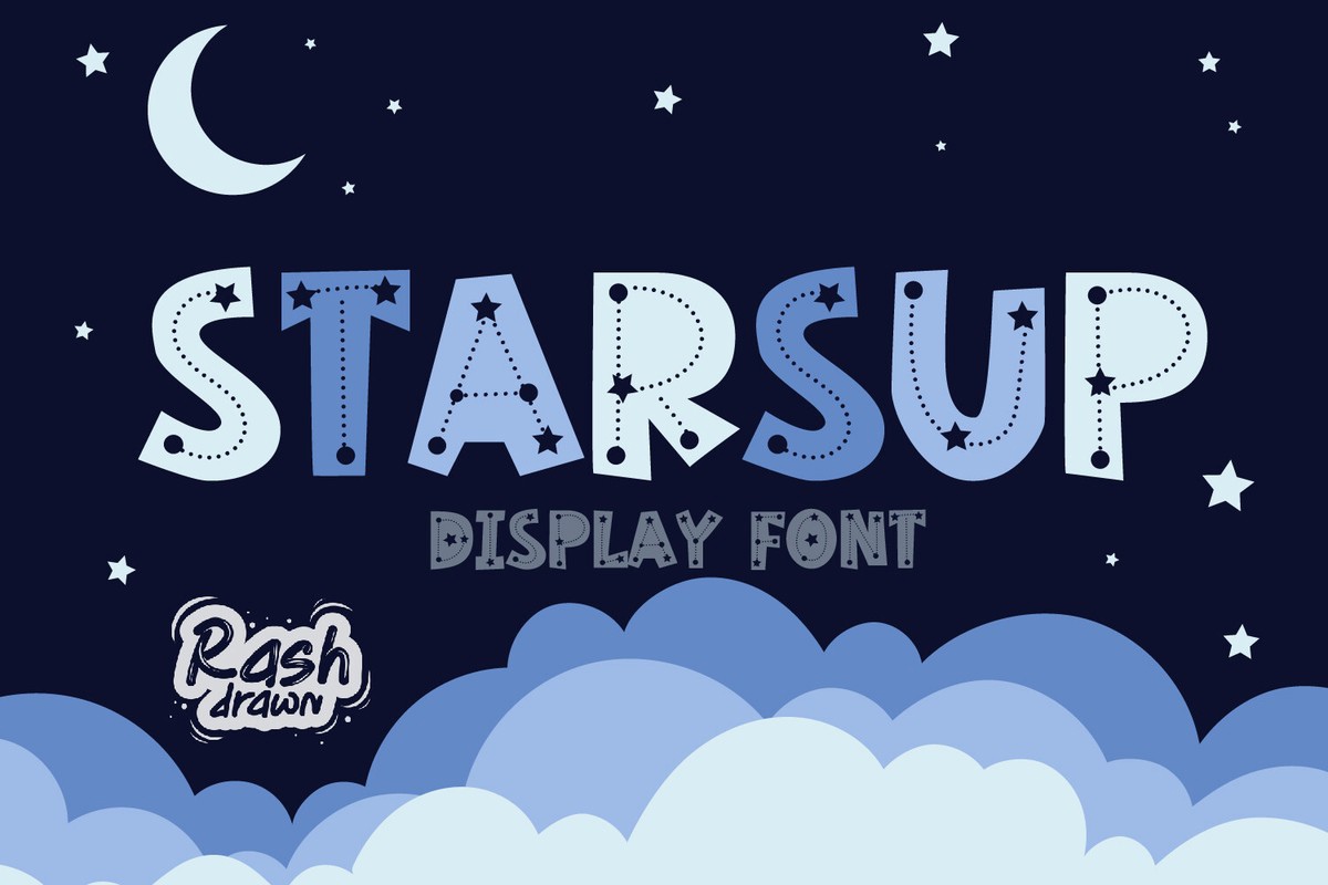 Ejemplo de fuente Starsup Regular