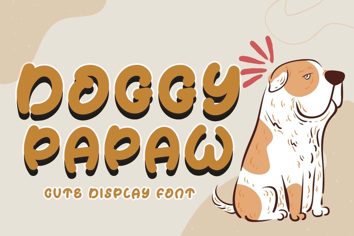 Ejemplo de fuente Doggy Papaw Regular