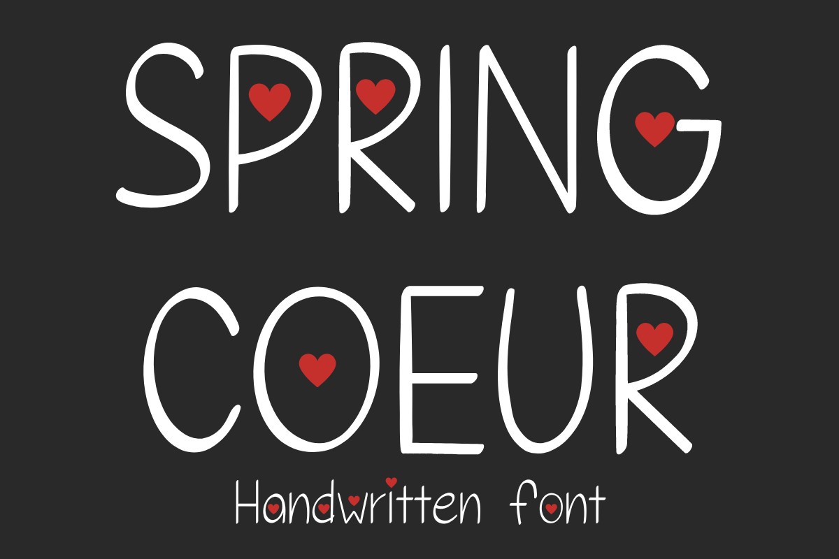 Ejemplo de fuente Springcoeur Regular
