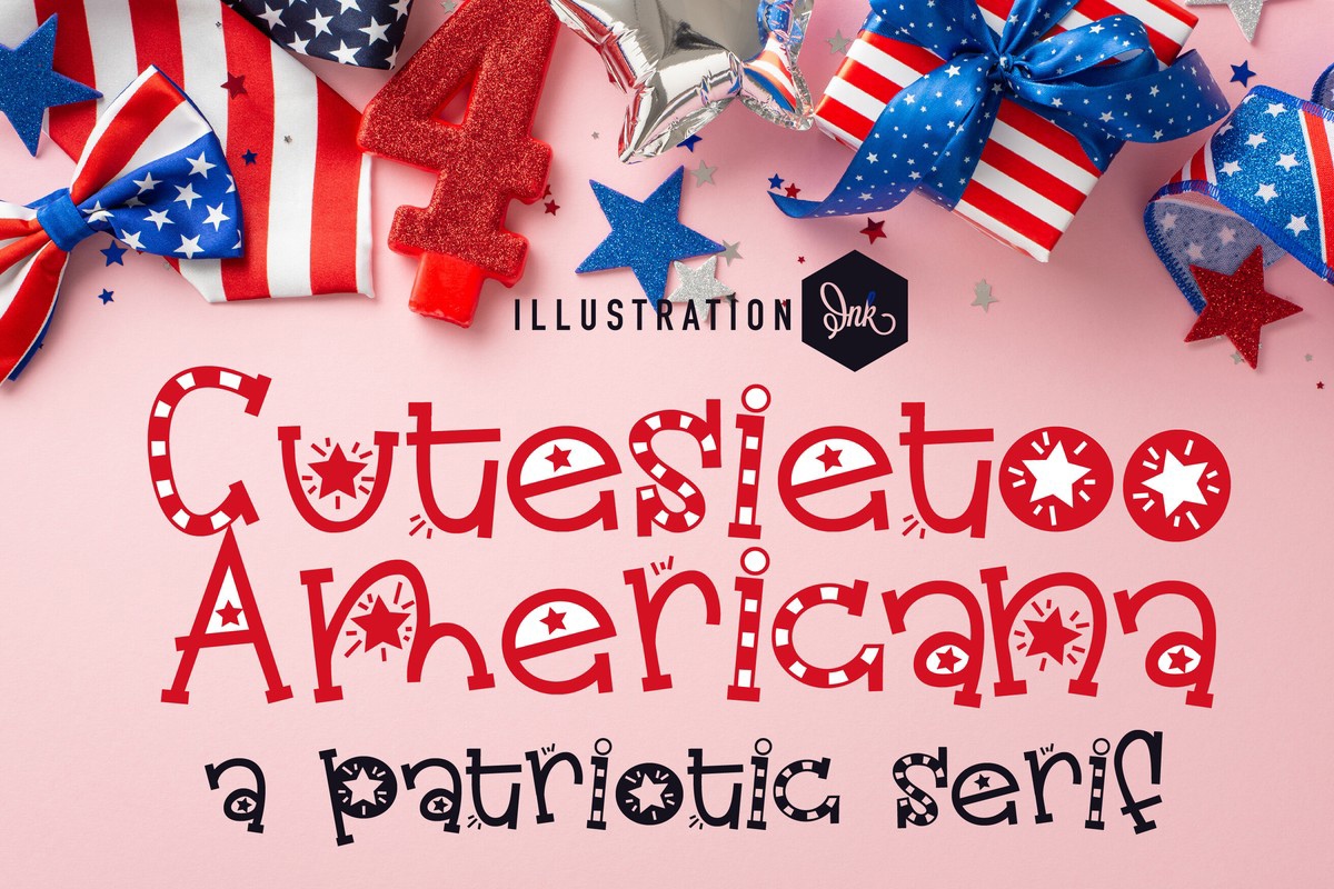 Ejemplo de fuente PN Cutesietoo Americana Regular