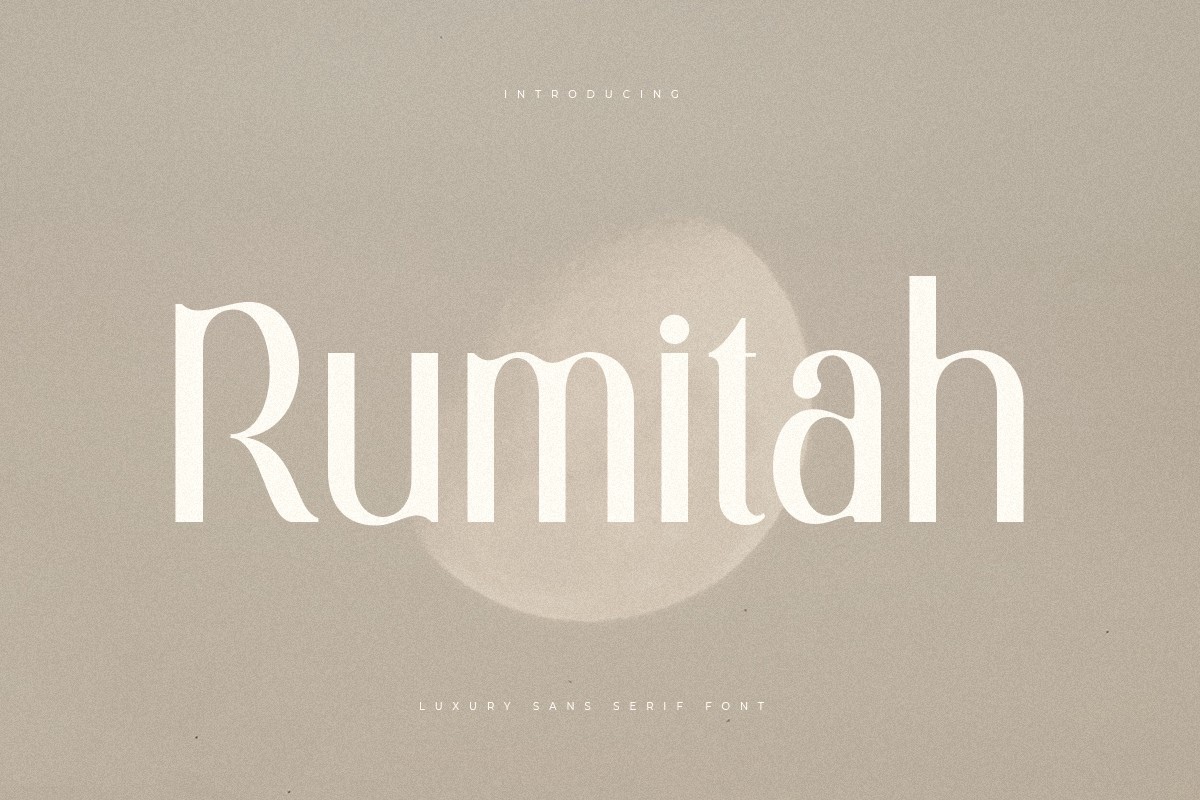 Ejemplo de fuente Rumitah Regular