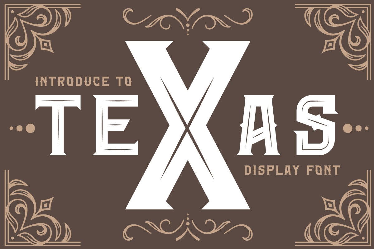 Ejemplo de fuente Texas Regular