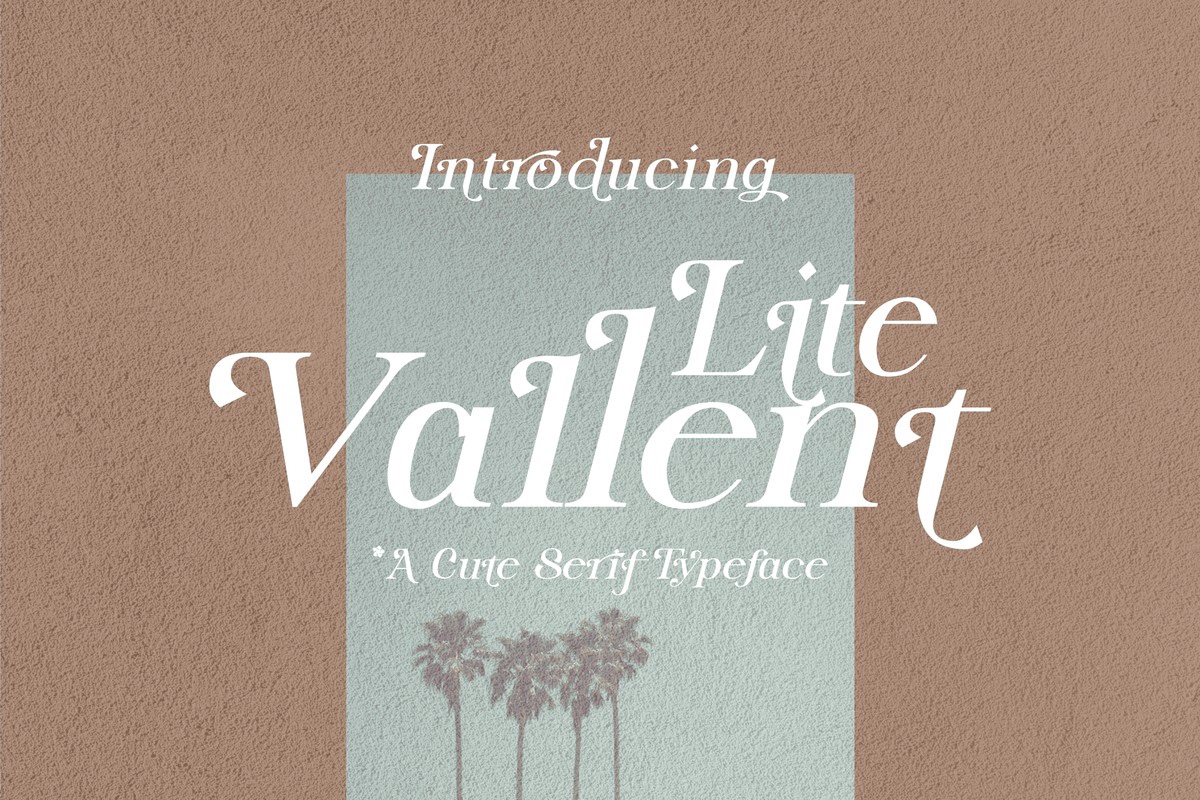 Ejemplo de fuente Lite Vallent Regular