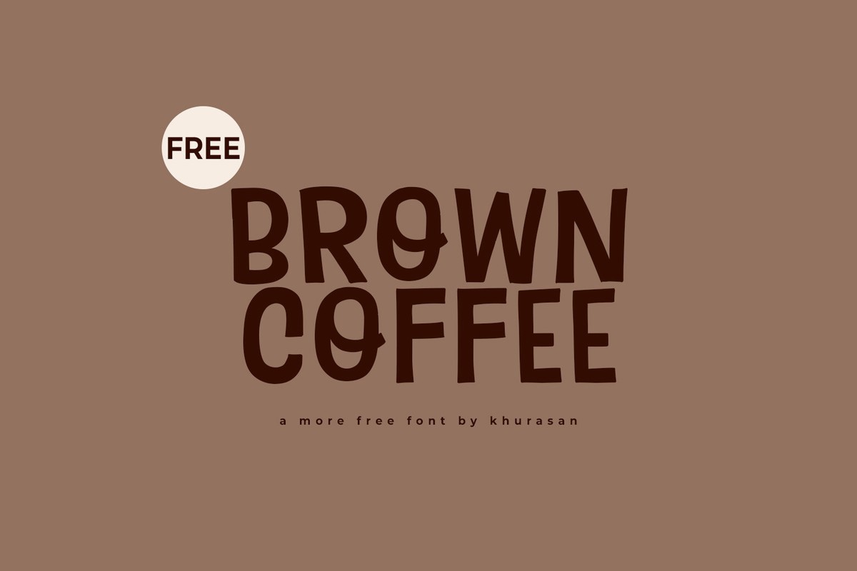 Ejemplo de fuente Brown Coffee Regular