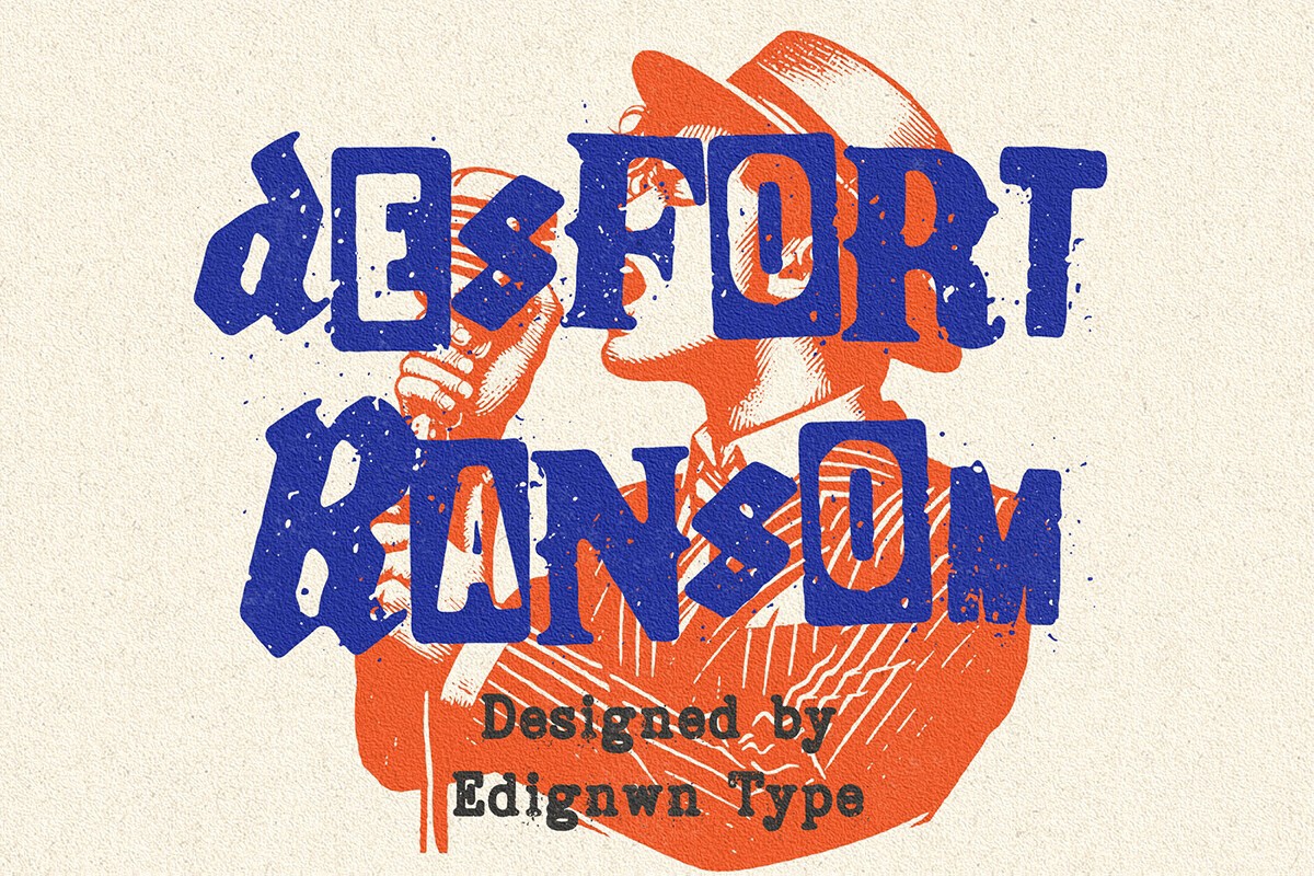 Ejemplo de fuente Desfort Ransom Regular