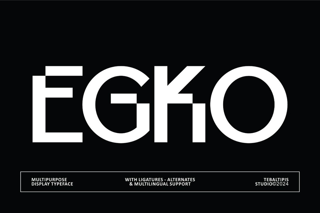 Ejemplo de fuente Egko Display Regular
