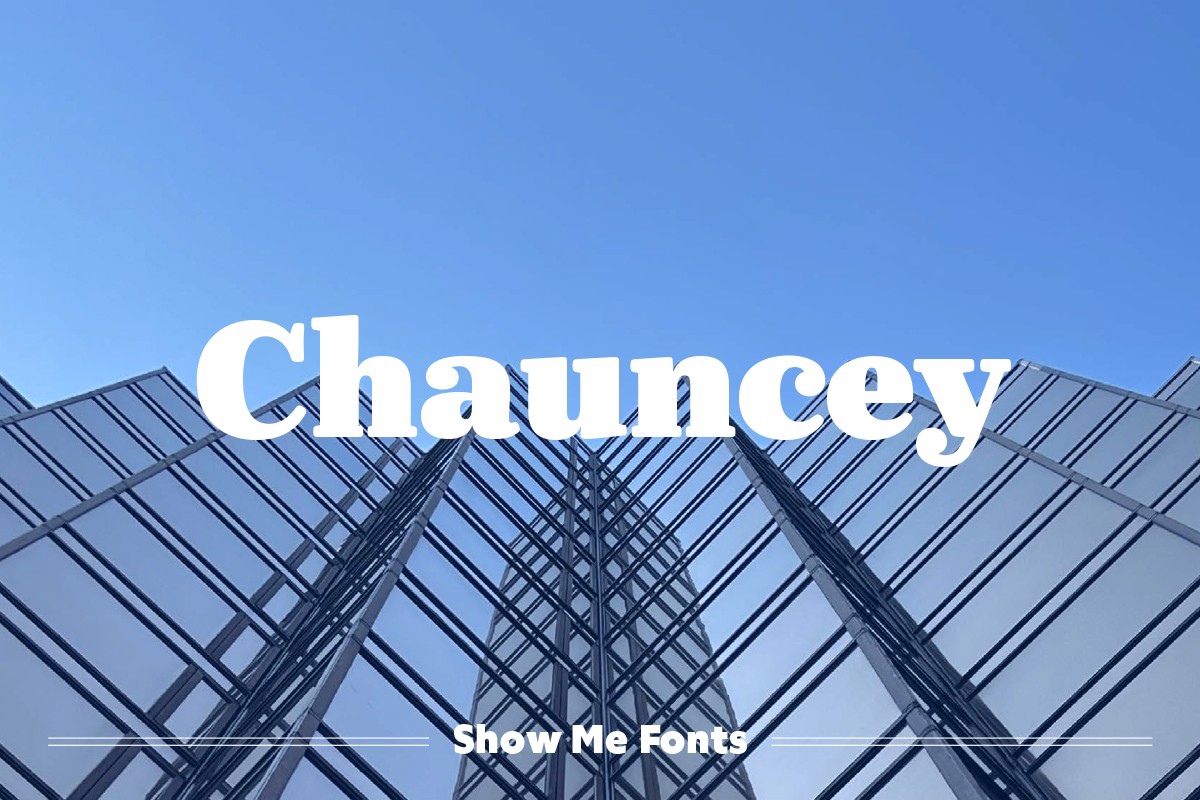 Ejemplo de fuente Chauncey Light