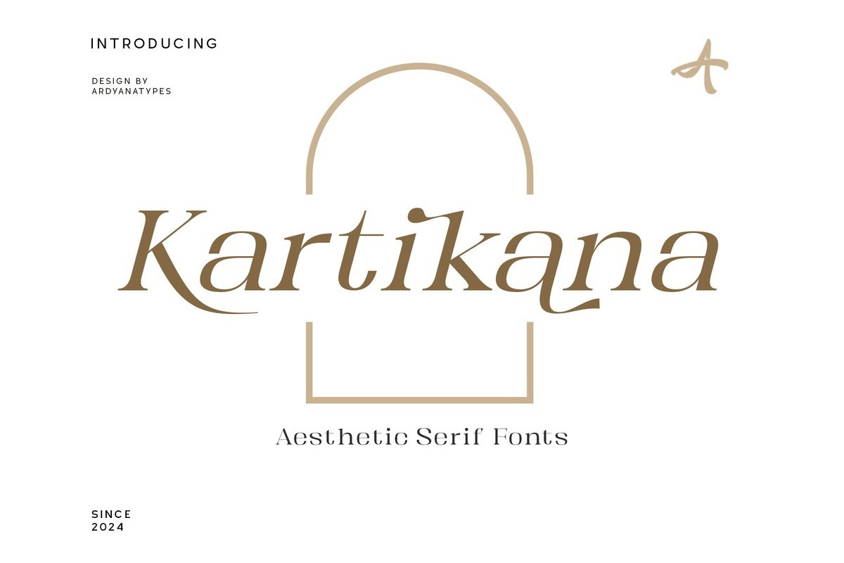 Ejemplo de fuente Kartikana Serif Regular