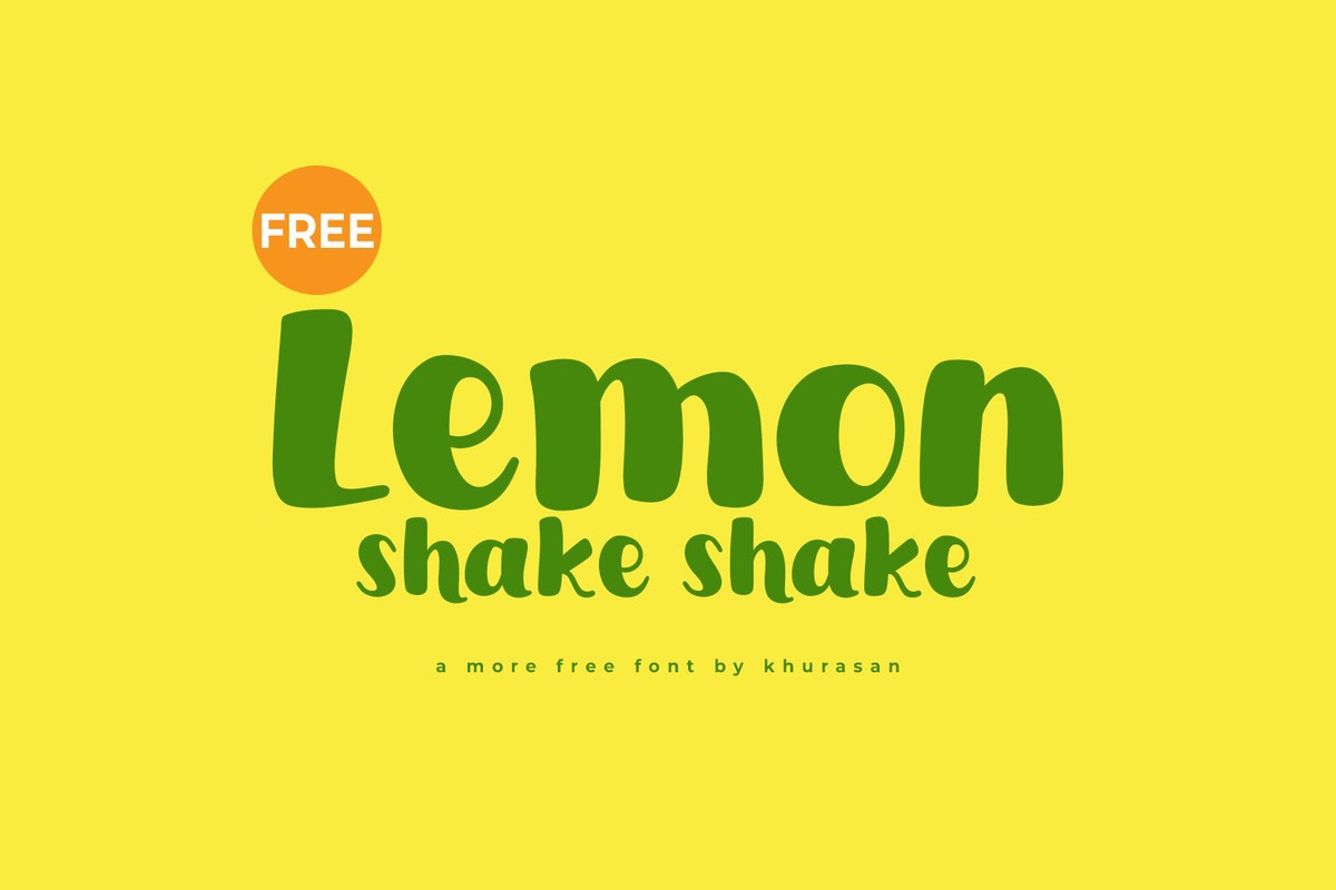 Ejemplo de fuente Lemon Shake Shake Regular