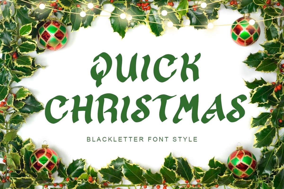 Ejemplo de fuente Quick Christmas Regular