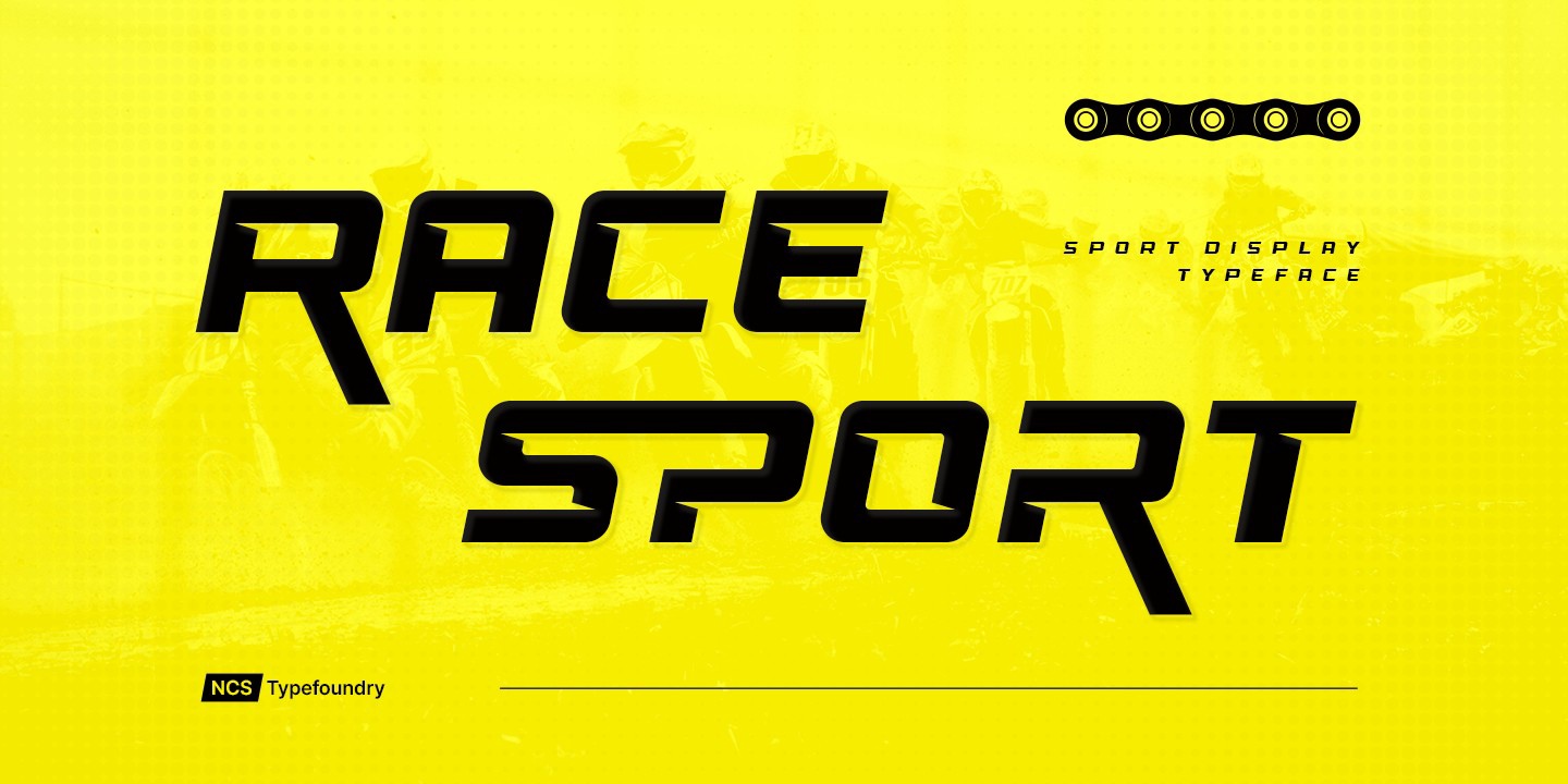 Ejemplo de fuente Race Sport Regular