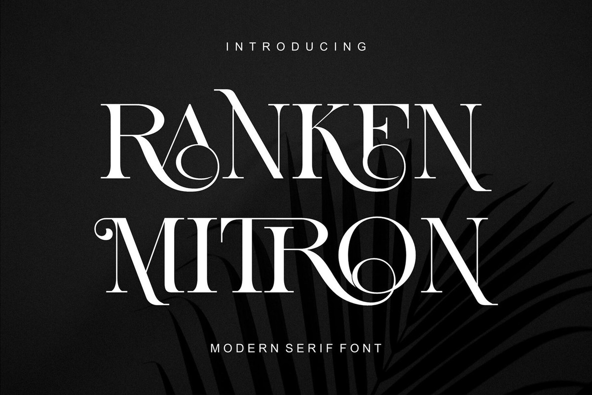 Ejemplo de fuente Ranken Mitron Regular