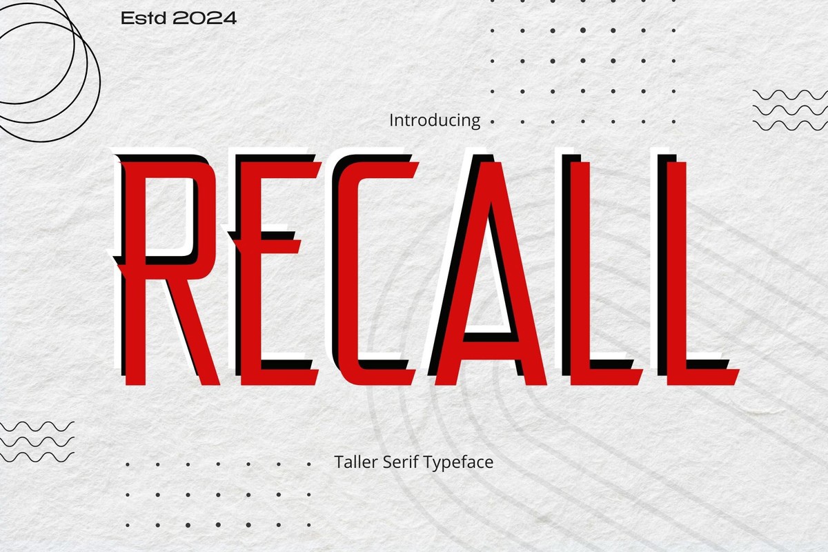 Ejemplo de fuente Recall Light