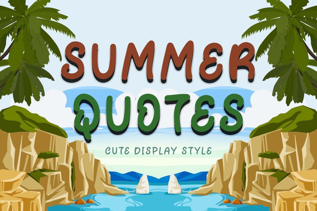Ejemplo de fuente Summer Quotes Regular